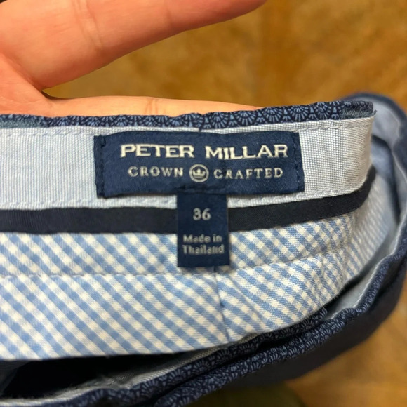 Peter Millar Mens 36 Crown Crafted Stealth Performance Stretch Shorts Blue 9" - Picture 3 of 6